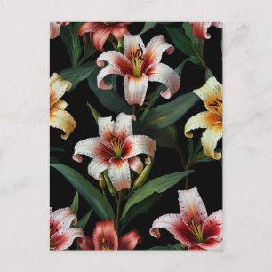 Cartão Postal flores de lírio