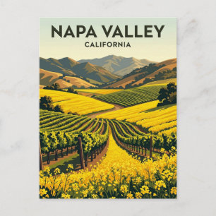 Cartão Postal Flores de Mostarda do Vale de Napa Califórnia