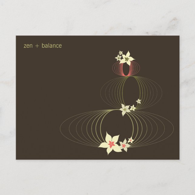 Cartão Postal Flores de Plumeria Rosa Frangipani Chic Ikebana Ze (Frente)