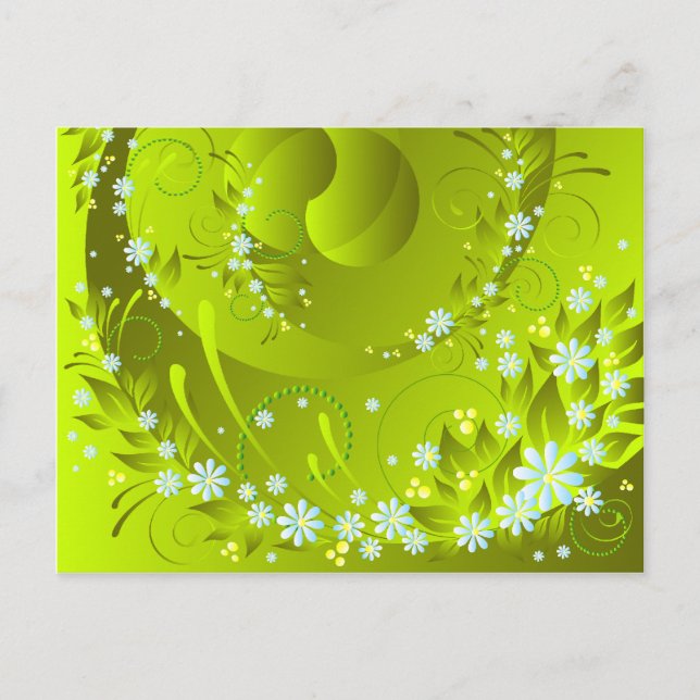 Cartão Postal flores de primavera (Frente)