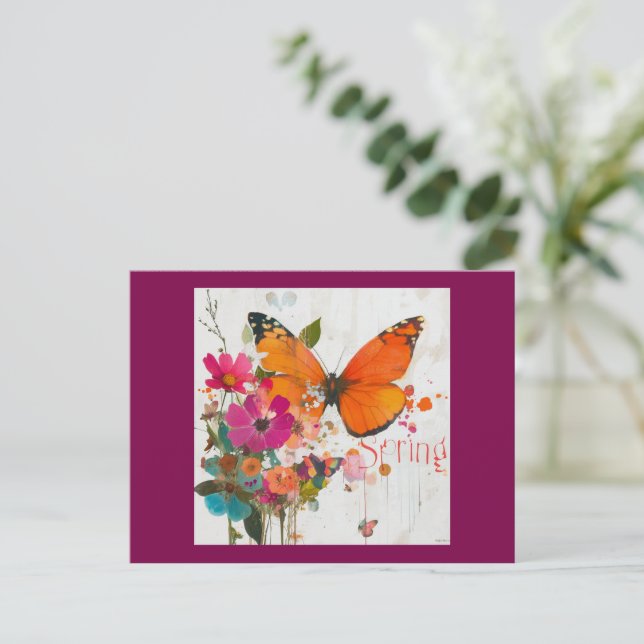 Cartão Postal Flores de Primavera, 2025, (Em pé/Frente)