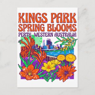 Cartão Postal Flores de Primavera do Kings Park Perth Austrália