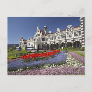Cartão Postal Flores de Primavera e Estação Ferroviária Históric