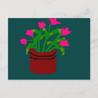 Cartão Postal Flores de primavera em Cartão-postal de Plantador