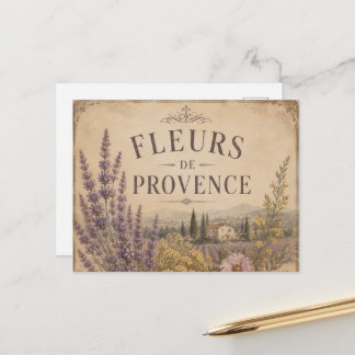 cartão postal flores de provence