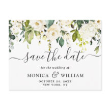 Flores de Rosas Brancas Elegantes Casam Salvem a D