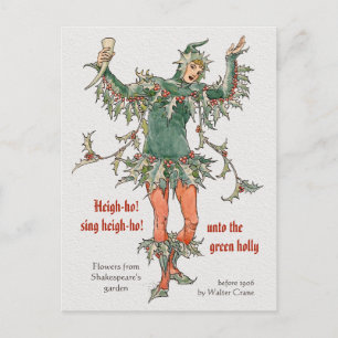 Cartão Postal Flores de Shakespeare Holly Walter Crane CC0968