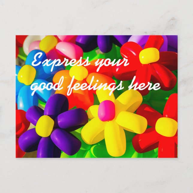 Cartão Postal Flores de Toy Balloon (Frente)