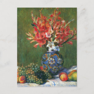 Cartão Postal Flores de vida e Fruta de Pierre Renoir