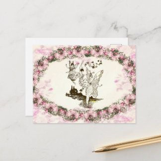 Cartão Postal Flores de Vintage Dançantes