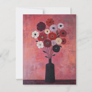 Cartão Postal Flores de Whimsy minimalistas No.037
