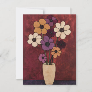 Cartão Postal Flores de Whimsy minimalistas No.038