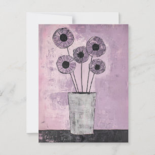 Cartão Postal Flores de Whimsy minimalistas No.054