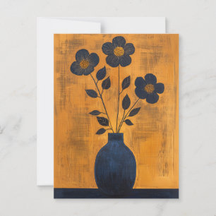 Cartão Postal Flores de Whimsy minimalistas No.061