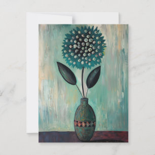 Cartão Postal Flores de Whimsy minimalistas No.065