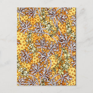 Cartão Postal Flores Deco Nouveau e rendas