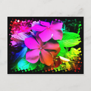 Cartão Postal Flores Divertidas