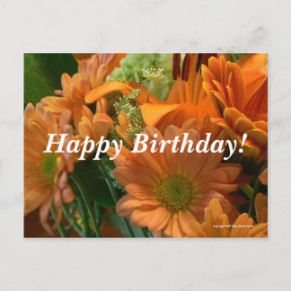 Cartão Postal Flores do aniversário