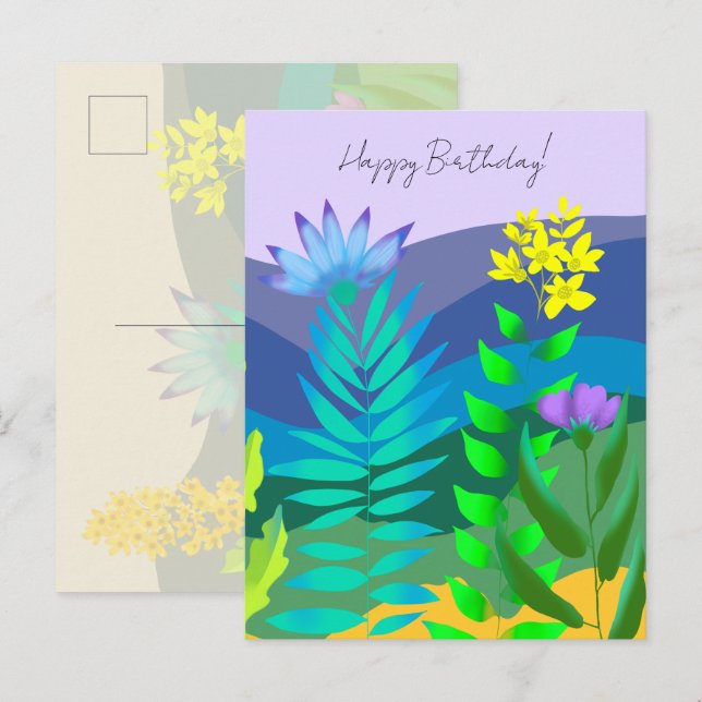 Cartão Postal Flores do deserto (Frente/Verso)