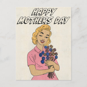 Cartão Postal Flores do Dia das Mães Feliz