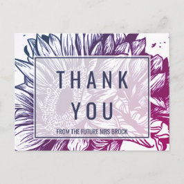 Cartão Postal Flores do Sol Azul e Roxo - Flores do Sol Obrigado