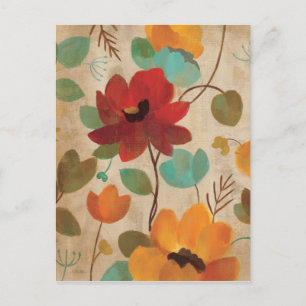 Cartão Postal Flores e Buds Coloridos