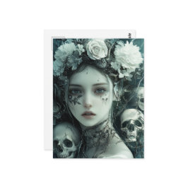Cartão Postal Flores e crânios para Perséfone