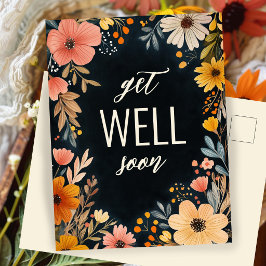 Cartão Postal Flores em Aquarela em Negrito EM BREVE PERSONALIZA