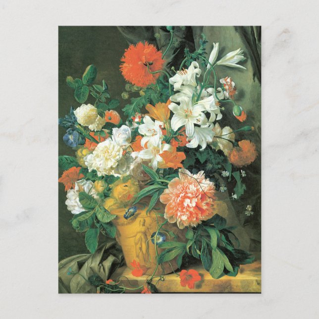 Cartão Postal Flores em um Terra Cotta Vase (Frente)