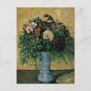 Cartão Postal Flores em um Vaso Azul por Paul Cezanne Vintage Ar