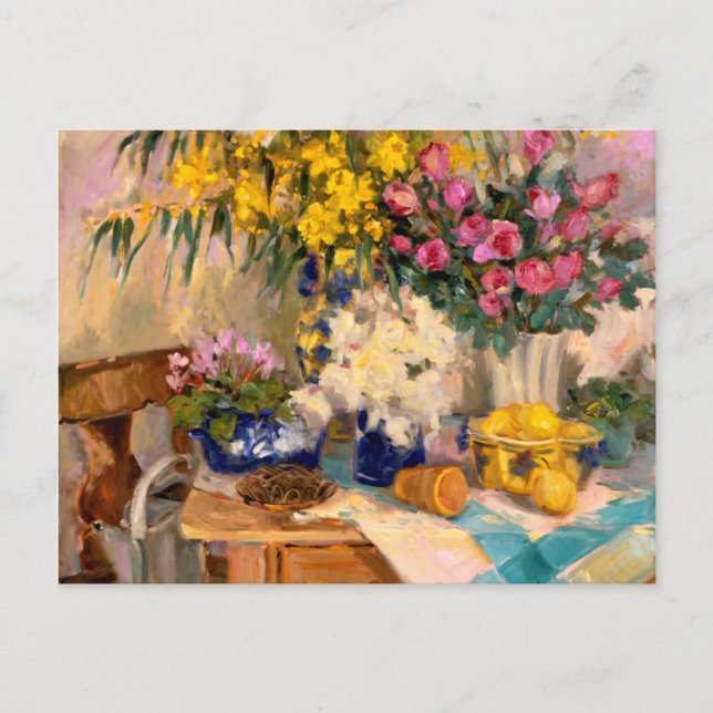 Cartão Postal Flores frescas II (Frente)