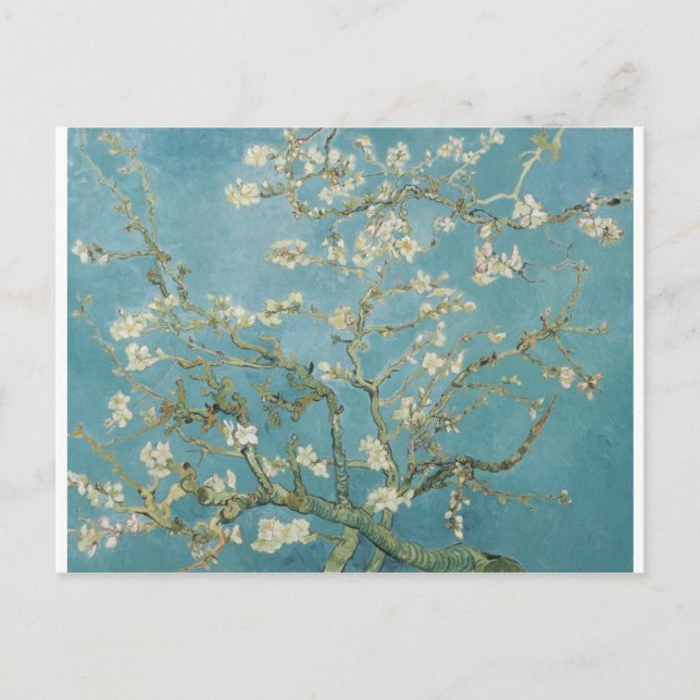 Cartão Postal Flores Gogh Branches Almond Blossoms Natureza (Frente)