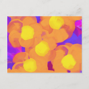 Cartão Postal Flores Laranja Brilhantes