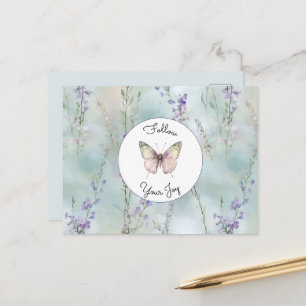 Cartão Postal Flores Lavanda Bonitas Românticas