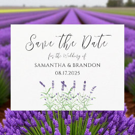 Cartão Postal Flores lavandas Aquarela Roxo Floral Roxo