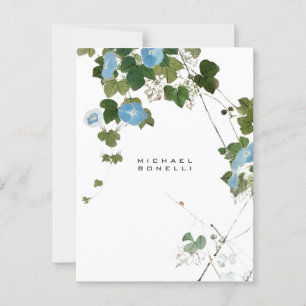 Cartão Postal Flores Moderno Nome Profissional