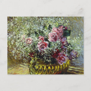 Cartão Postal Flores num Pote - Claude Monet