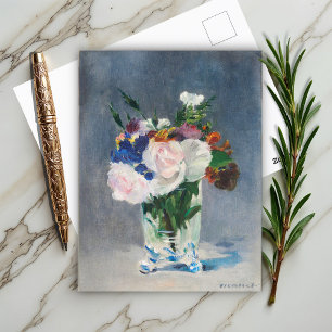 Cartão Postal Flores num Vaso Cristal 