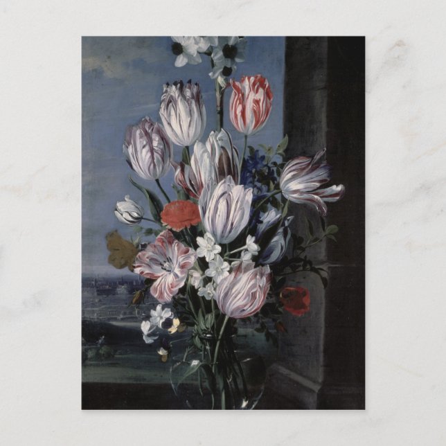 Cartão Postal Flores num Vaso Cristal, 1652 (Frente)