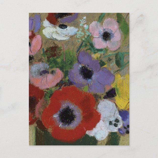 Cartão Postal Flores Odilon Redon Large green vase CC0061 (Frente)