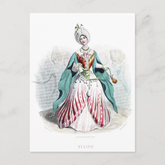 Cartão Postal Flores Personificadas (Frente)