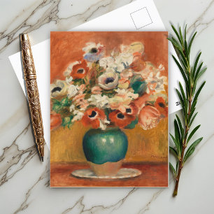Cartão Postal Flores por August Renoir, Arte