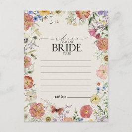 Cartão Postal Flores Prensadas - Conselhos Para a Noiva