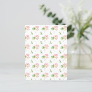 Cartão Postal Flores românticas С ute lotus