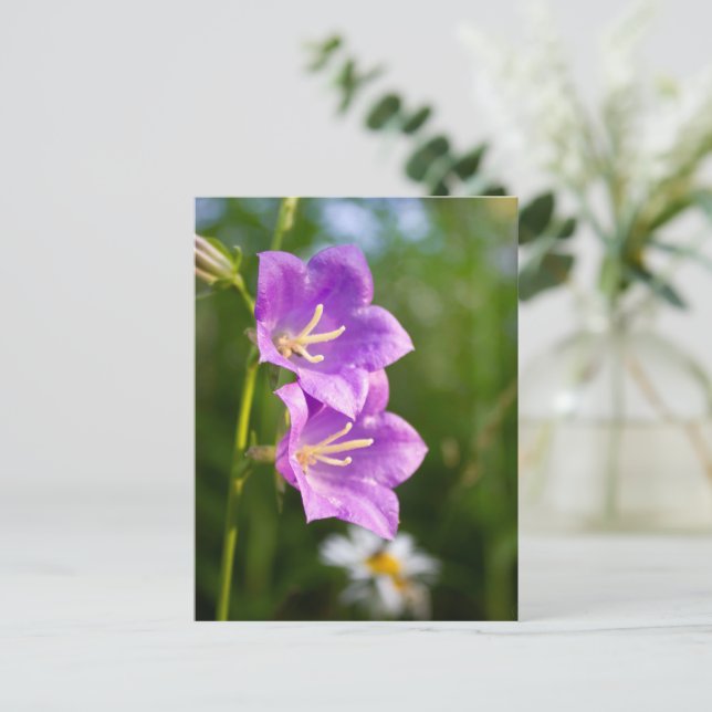Cartão Postal Flores Românticas – Fantasia Botânica Boho (Em pé/Frente)