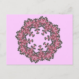 Cartão Postal Flores Rosa