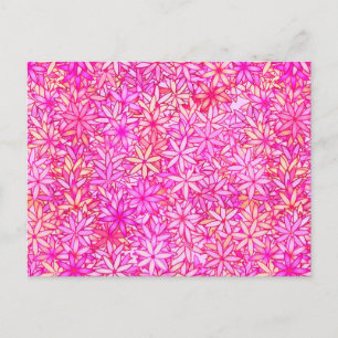 Cartão Postal flores rosa, pêssego, orquídea e coral