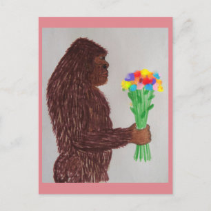 Cartão Postal Flores sasquatch amam