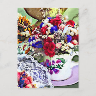 Cartão Postal Flores Secas em Equipes