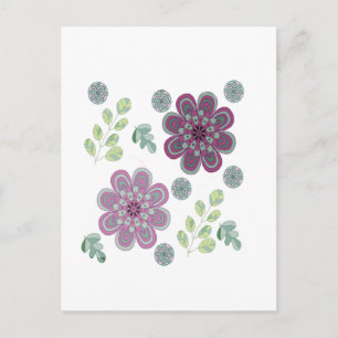 Cartão Postal Flores Selvagens na Lavanda